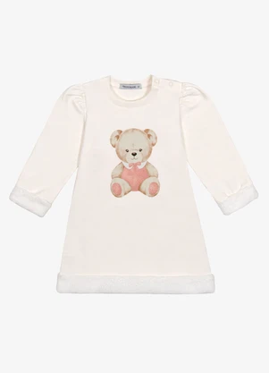 Trick Nick - Vestido Manga Longa Bege - TRICK NICK