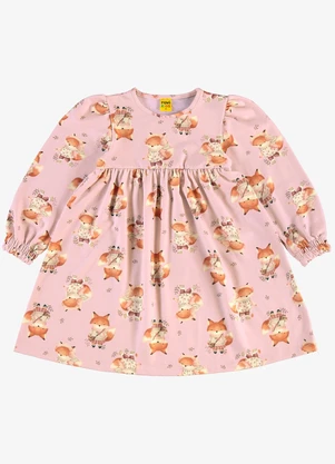 Rovi Kids - Vestido Manga Longa em Malha Soft Touch Rosa - ROVI KIDS