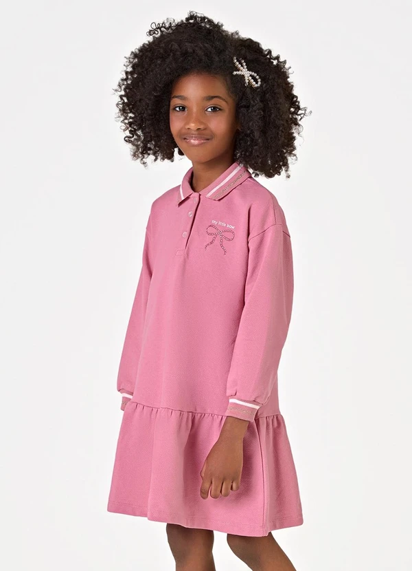 Trick Nick - Vestido Manga Longa Rosa