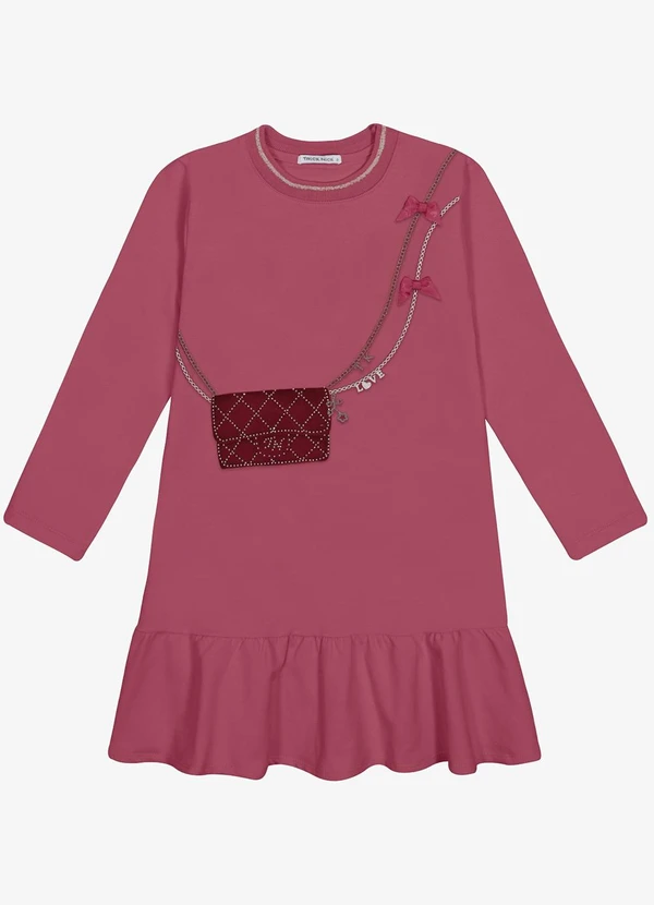 Trick Nick - Vestido Manga Longa Vermelho