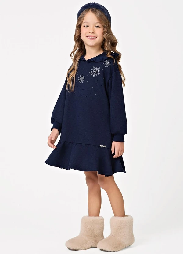 Trick Nick - Vestido Manga Longo Feminino Azul 3