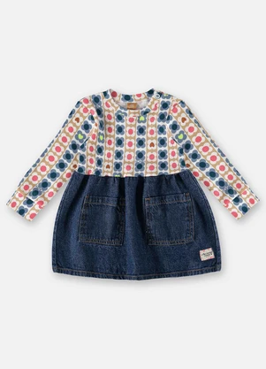 Up Baby - Vestido para Bebê Azul - UP BABY