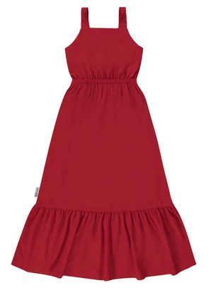 Malwee Kids - Vestido Vermelho Longo com Amarração - MALWEE KIDS