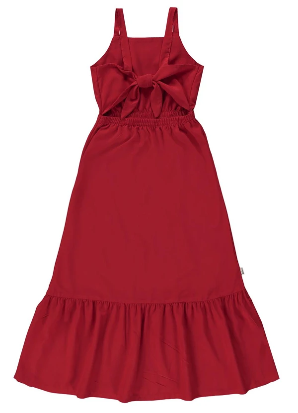 Malwee Kids - Vestido Vermelho Longo com Amarração 3
