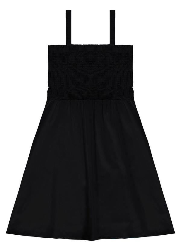 Malwee Kids - Vestido Amplo em Crepe Teen Preto