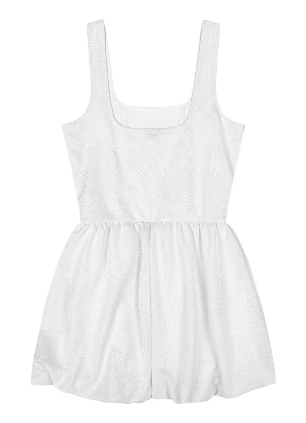 Gloss - Vestido Balonê Tecido Brilho Branco 6