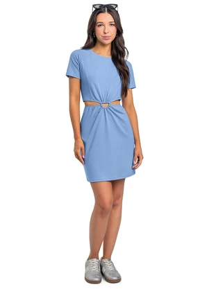 Gloss - Vestido com Fivela Juvenil Azul - GLOSS