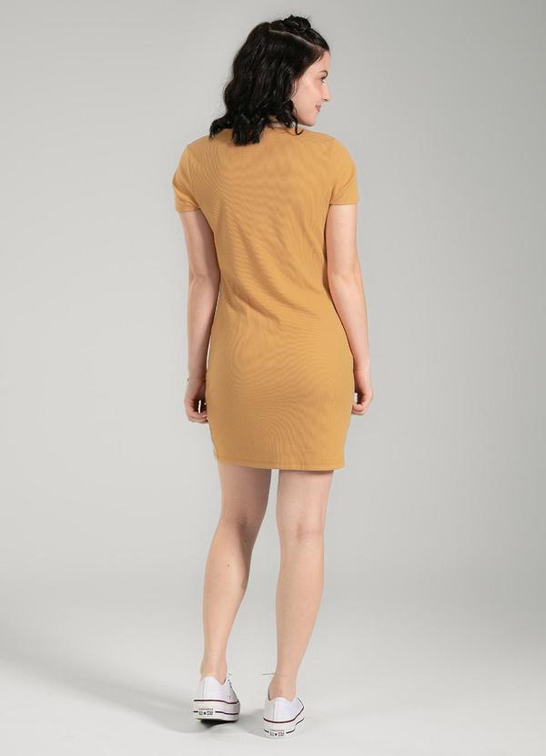Cativa Teen - Vestido Curto Canelado Caramelo 2