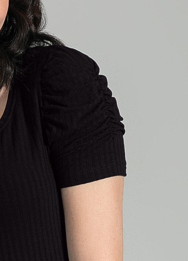 Cativa Teen - Vestido Curto Canelado Preto 2