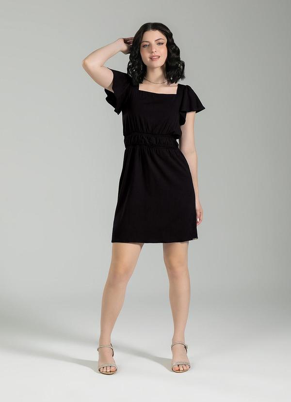 Cativa Teen - Vestido Curto em Viscose Preto