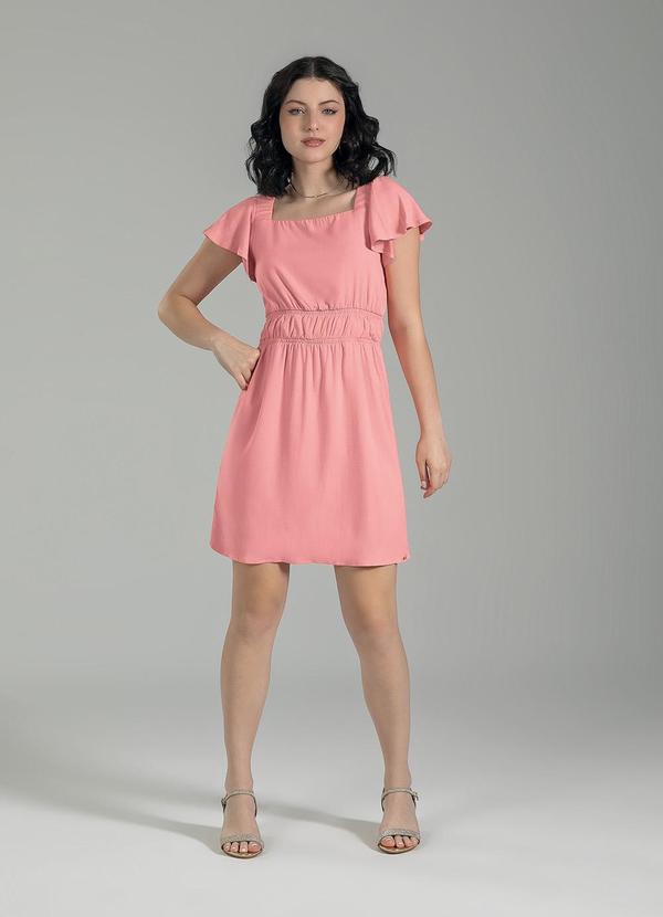 Cativa Teen - Vestido Curto em Viscose Rosa Claro