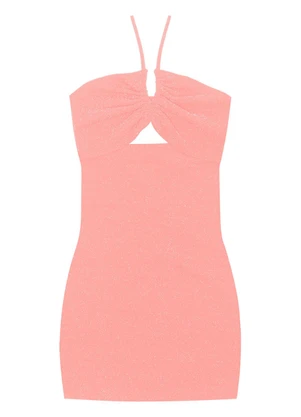 Minty - Vestido de Alça Juvenil em Lurex Rosa - MINTY