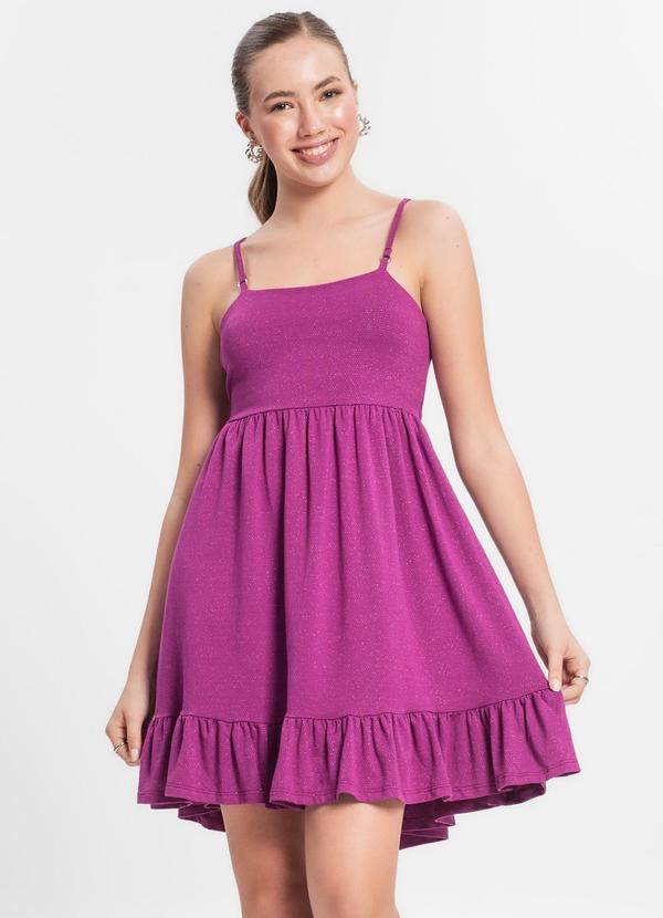 Minty - Vestido de Alça Juvenil Roxo