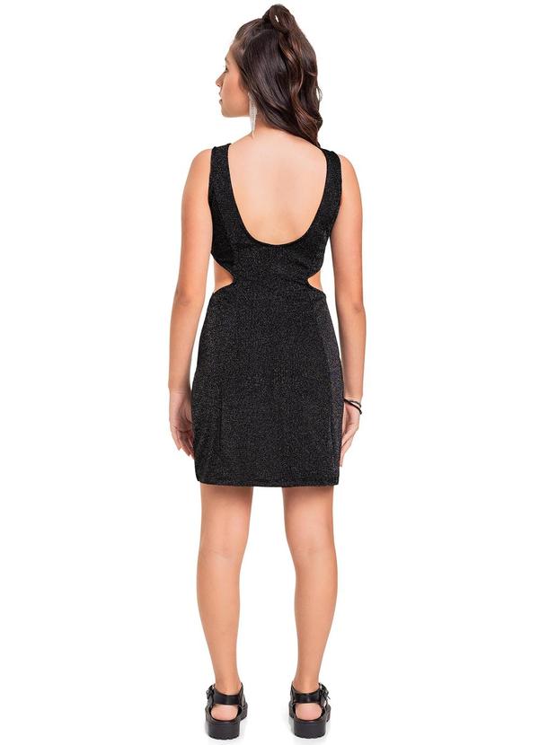 Gloss - Vestido em Malha Lurex Juvenil Preto 4