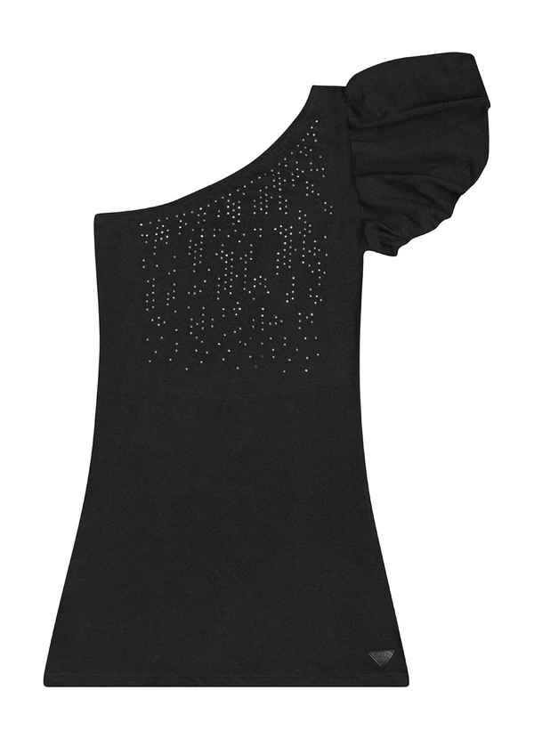 Gloss - Vestido em Molecotton Juvenil Preto 3