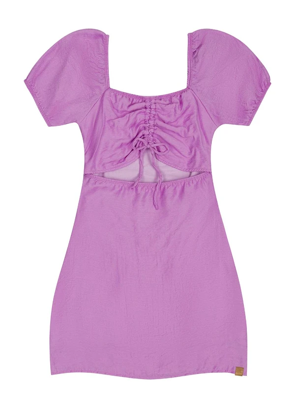 Gloss - Vestido em Tecido Juvenil Rosa 3