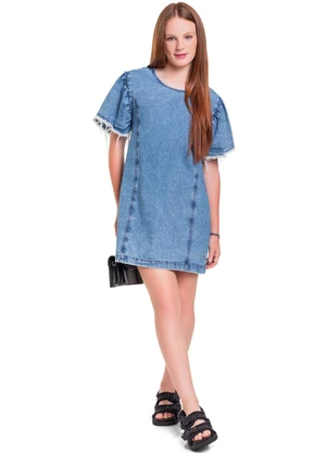 Gloss - Vestido Jeans Juvenil Azul - GLOSS