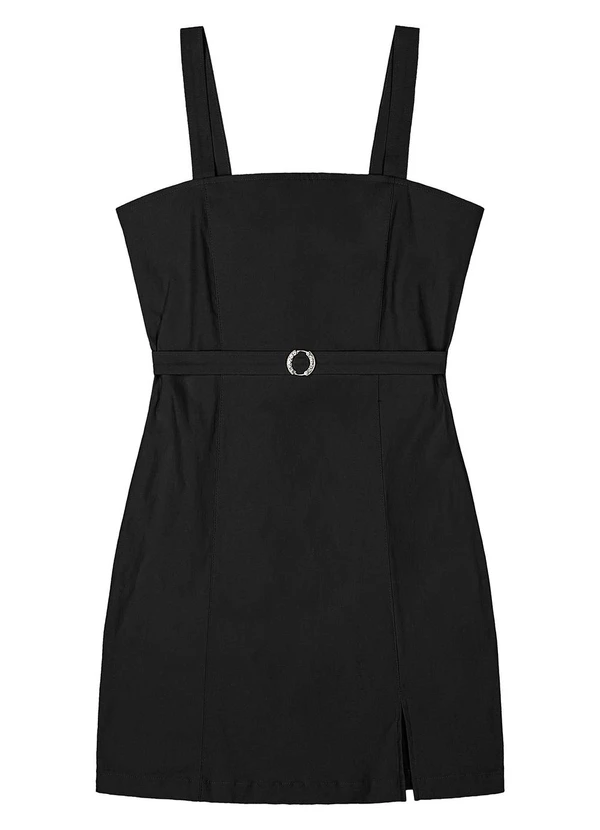 Gloss - Vestido Juvenil com Alças Preto 3