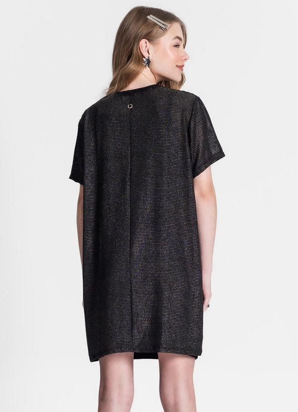 Minty - Vestido Juvenil com Sobreposição Preto 2