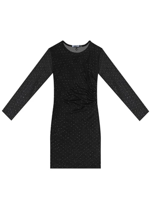 Minty - Vestido Juvenil com Sobreposição Preto - MINTY