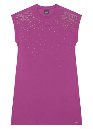 Gloss - Vestido Juvenil com Strass Roxo - GLOSS