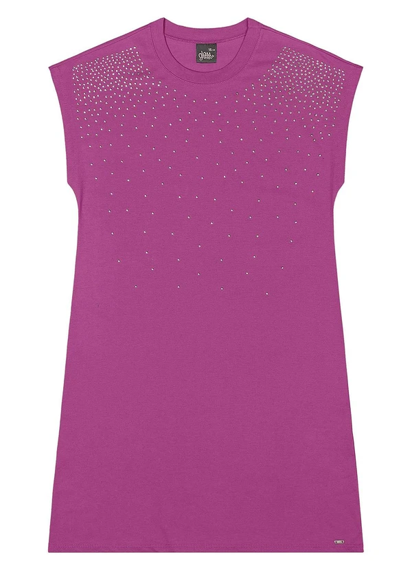 Gloss - Vestido Juvenil com Strass Roxo 2