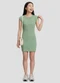 Based. - Vestido Juvenil Cotton Canelado Preto - variação: Verde