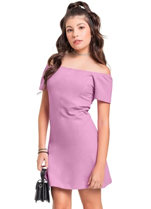 Gloss - Vestido Juvenil em Molecotton Roxo - GLOSS