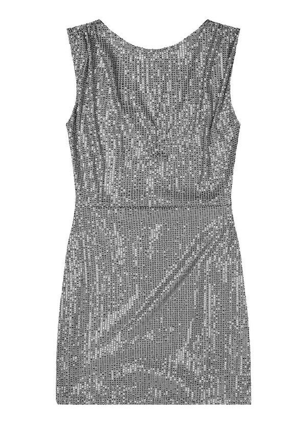 Gloss - Vestido Juvenil em Paetê Brilhante  Cinza 5