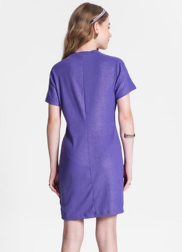 Minty - Vestido Juvenil em Ribana Canelada Roxo 2