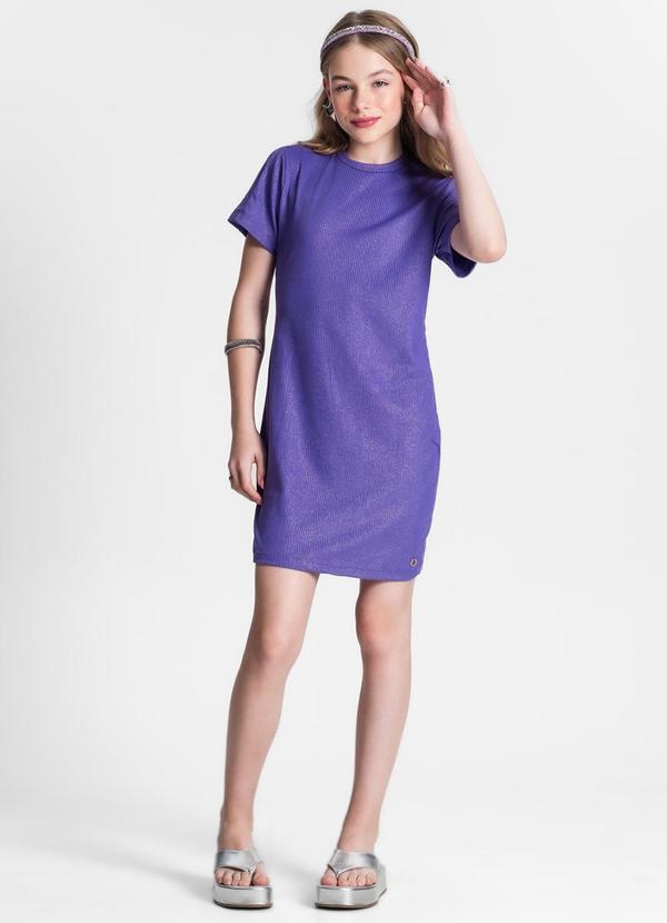 Minty - Vestido Juvenil em Ribana Canelada Roxo 3