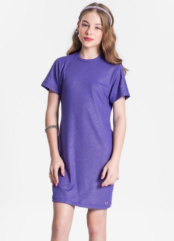 Minty - Vestido Juvenil em Ribana Canelada Roxo 4
