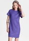 Minty - Vestido Juvenil em Ribana Canelada Preto - variação: Roxo
