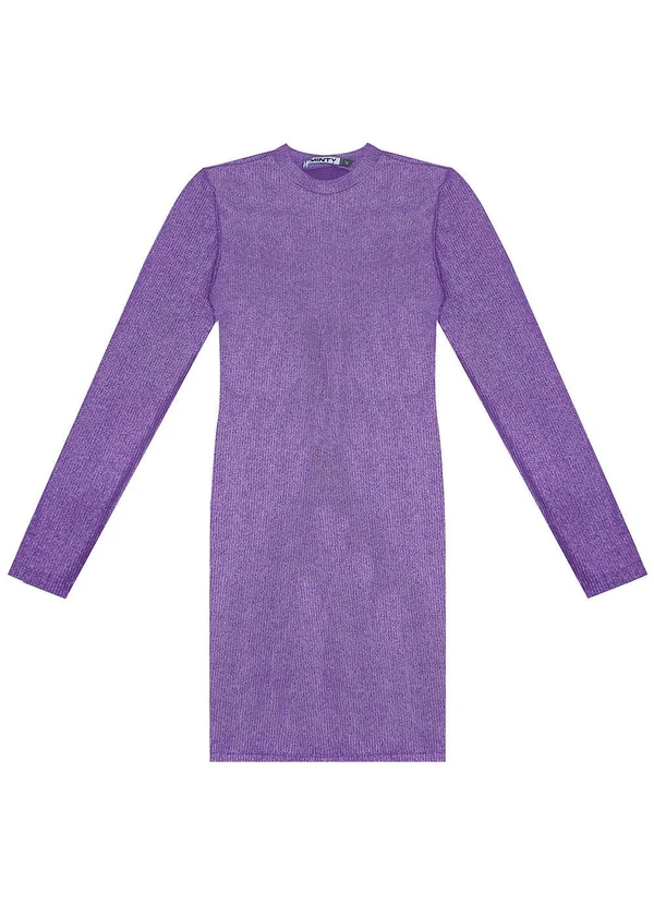 Minty - Vestido Juvenil em Ribana Canelada Roxo 4