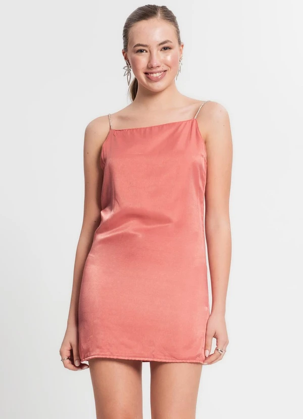 Minty - Vestido Juvenil em Viscopoly Laranja