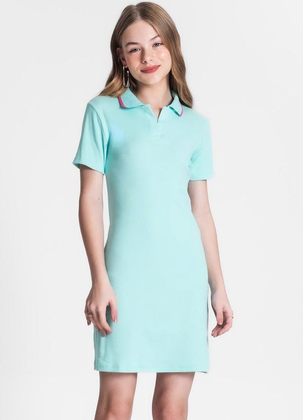 Minty - Vestido Juvenil Feminino em Ribana Azul