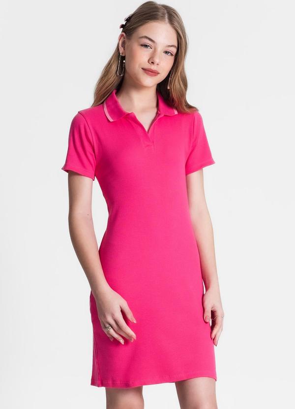 Minty - Vestido Juvenil Feminino em Ribana Rosa