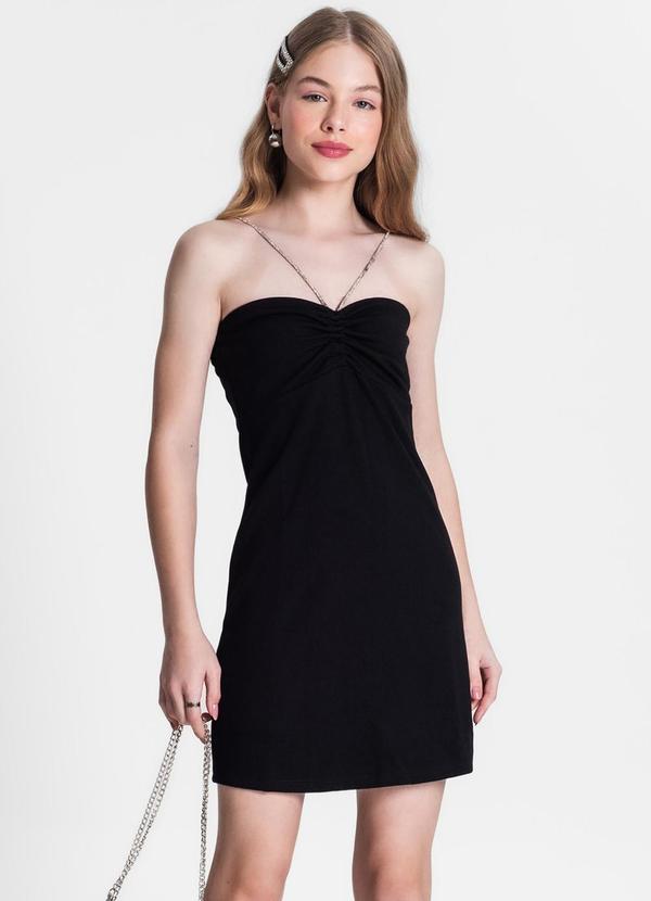 Minty - Vestido Juvenil Feminino Preto