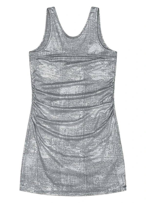 Gloss - Vestido Juvenil Malha Fóil Cinza 3