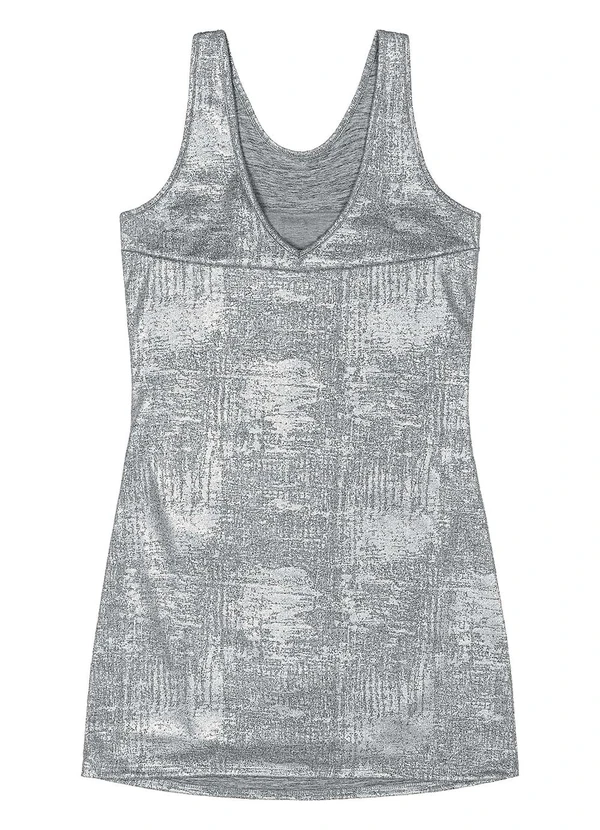 Gloss - Vestido Juvenil Malha Fóil Cinza 4