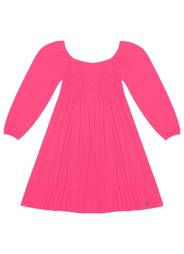 Minty - Vestido Juvenil Manga Longa Rosa
