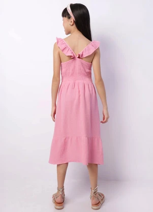 Torra - Vestido Juvenil Midi Rosa - TORRA