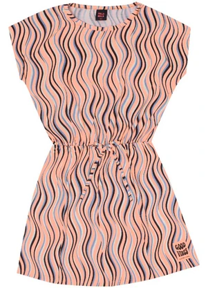 Pulla Bulla - Vestido Manga Curta Menina Laranja - PULLA BULLA