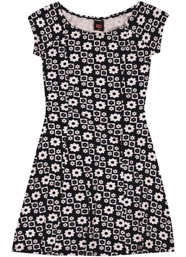 Pulla Bulla - Vestido Manga Curta Menina Preto