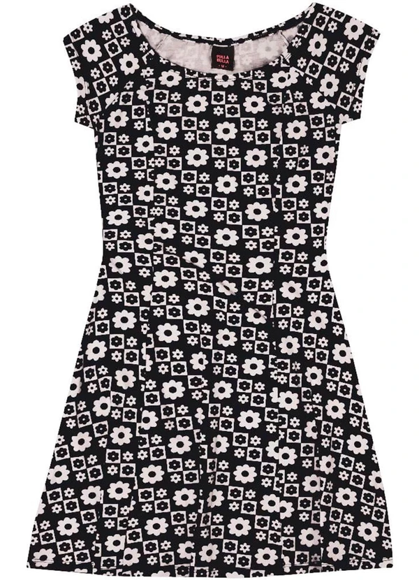 Pulla Bulla - Vestido Manga Curta Menina Preto