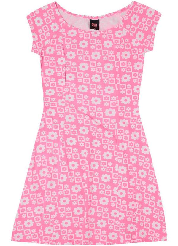 Pulla Bulla - Vestido Manga Curta Menina Rosa