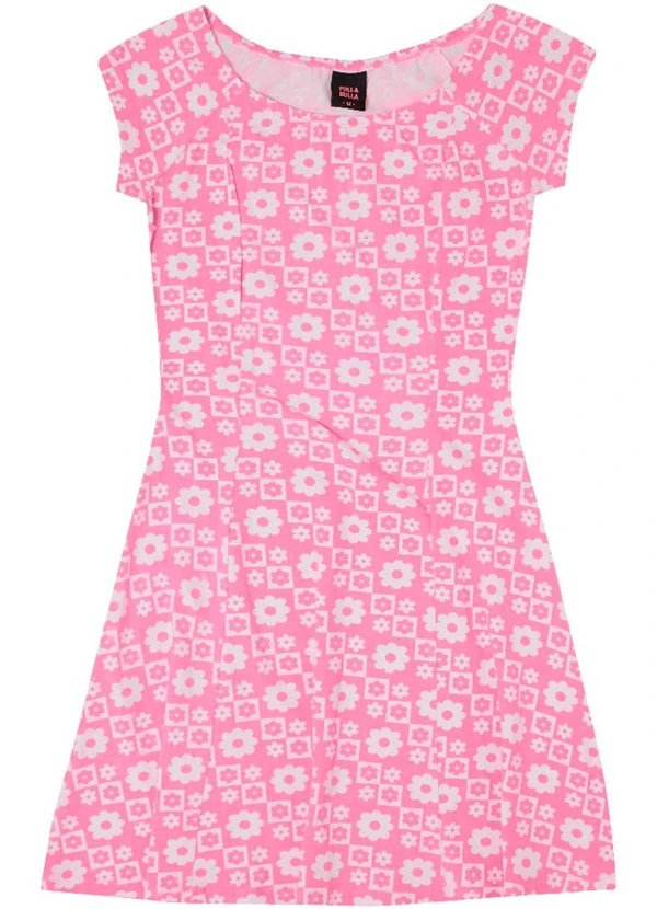 Pulla Bulla - Vestido Manga Curta Menina Rosa