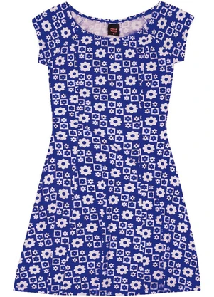 Pulla Bulla - Vestido Manga Curta Menina Roxo - PULLA BULLA