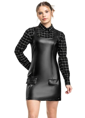 Gloss - Vestido Regata em Malha Cirrê Preto - GLOSS