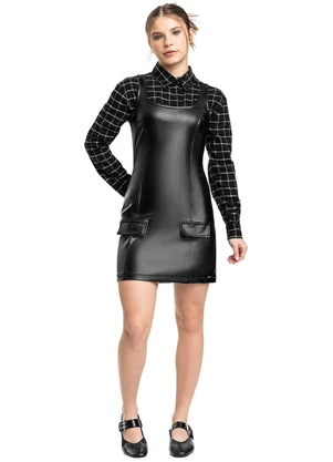 Gloss - Vestido Regata em Malha Cirrê Preto - GLOSS